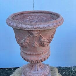 Terracotta urn with crest of Medici