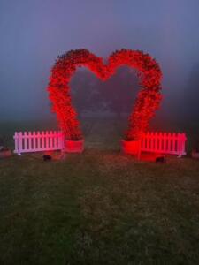 Wedding arch, heart shape